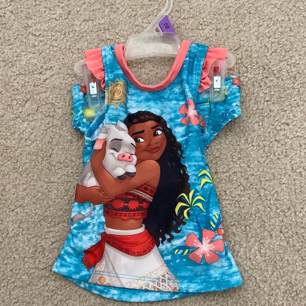 12 months Moana two piece swimsuit